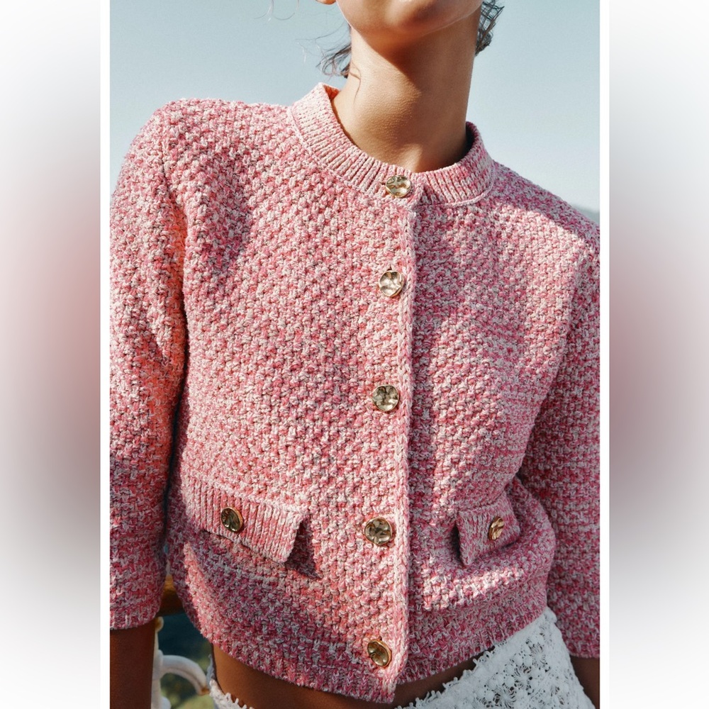 Zara FRENCH SLEEVE CARDIGAN - Picture 6 of 7